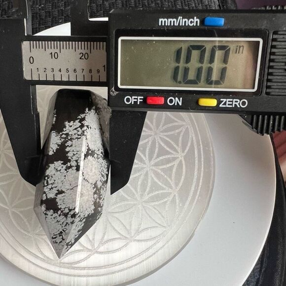 Snowflake Obsidian Crystal Tower (#2) - Picture 8 of 10